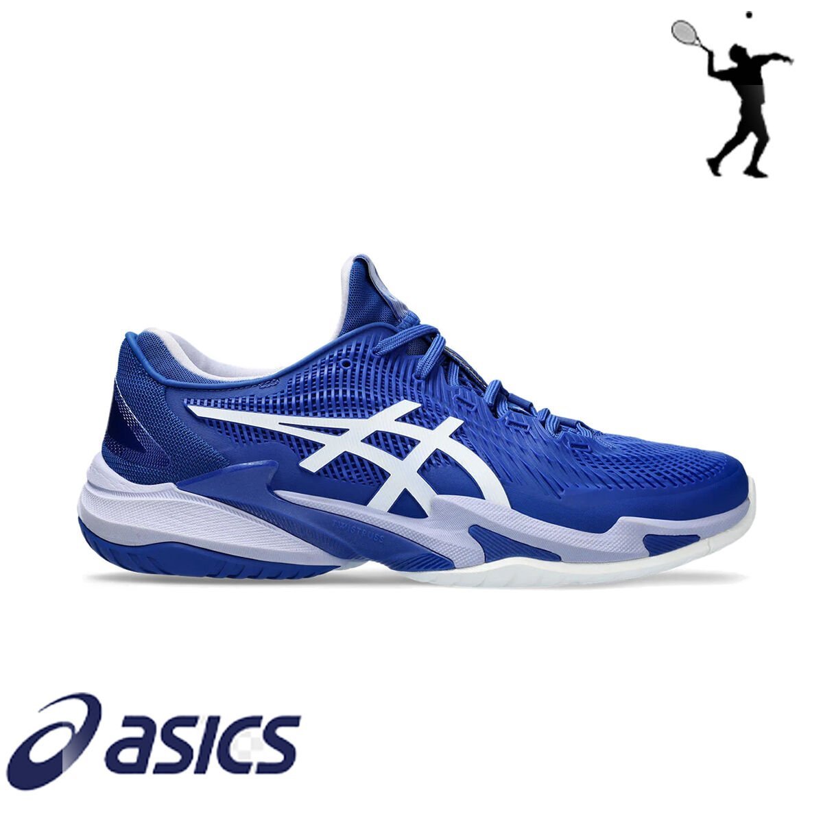 ASICS Court FF 3 Novak Erkek Tenis Ayakkabısı – Asics Mavi / Açık Mavi (Hard Court)