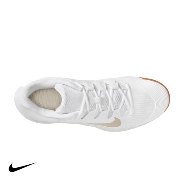 Nike Zoom Vapor 12 Erkek Tenis Ayakkabısı – White/Summit White/Linen/Light Orewood Brown (Hard Court)