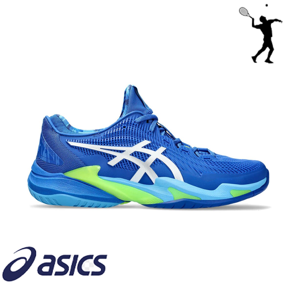 【新品未使用】COURT FF 3 NOVAK(オールコート) ASICS Court FF 3 Novak Erkek Tenis Ayakkabısı Mavi Beyaz