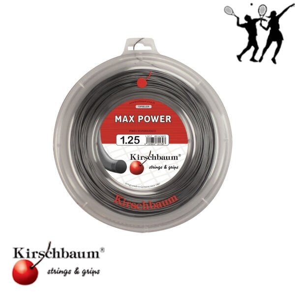 Kirschbaum 200M Reel Max Power  1.25 Antrasit Tenis Rulo Kordaj