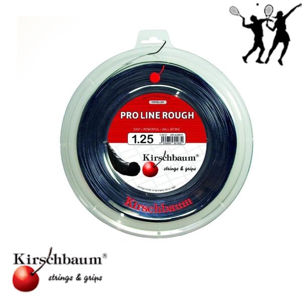 Kirschbaum 200M Reel Pro Line Rough 1.25 Siyah Tenis Rulo Kordaj