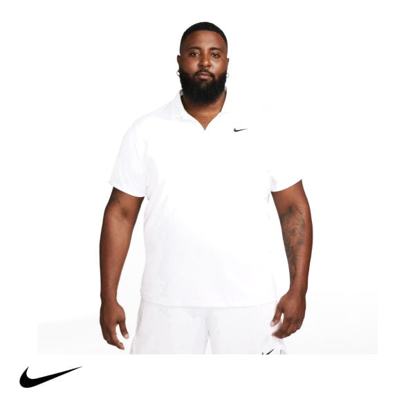 Nike Erkek Tenis Polo Tişörtü NikeCourt Dri-FIT White Black