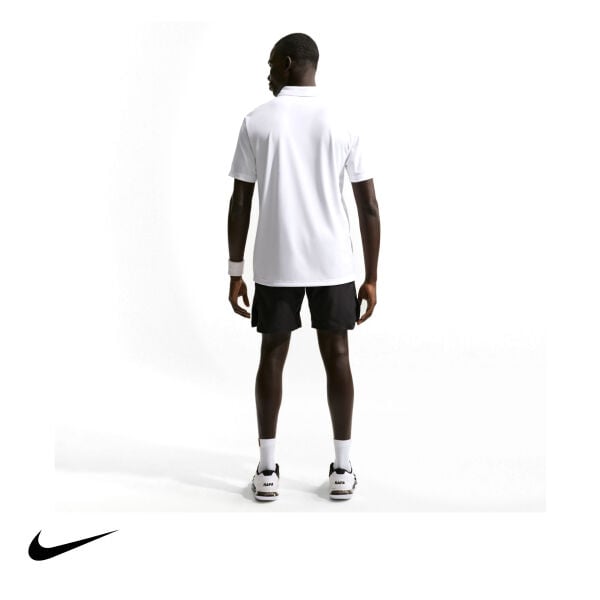 Nike Erkek Tenis Polo Tişörtü NikeCourt Dri-FIT White Black