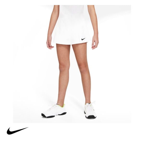 Nike Kız Çocuk Tenis Eteği NikeCourt Victory Dri-FIT White Black