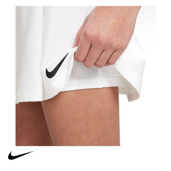 Nike Kız Çocuk Tenis Eteği NikeCourt Victory Dri-FIT White Black