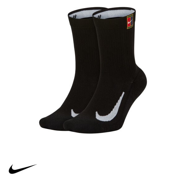 Nike Tenis Çorabı Unisex NikeCourt Multiplier Cushioned Crew Black Black 2 Çift