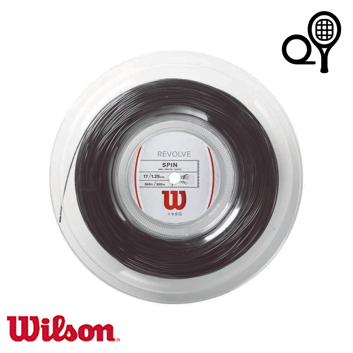 Wilson Revolve 17 Reel 1.25 mm Tenis Kordajı Siyah 200 m